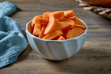 Image showing fresh raw sliced carrot