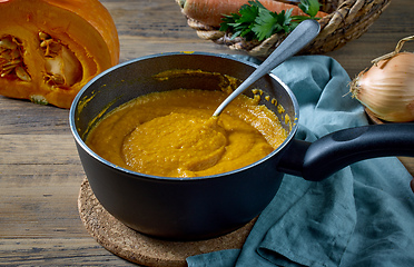 Image showing pumpkin and carrot puree