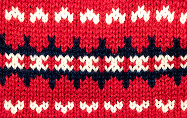 Image showing red knitted background