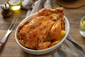 Image showing roasted chicken and vegetables