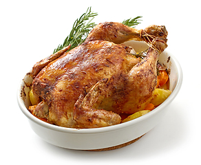 Image showing roasted chicken and vegetables