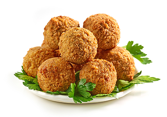 Image showing plate of falafel balls