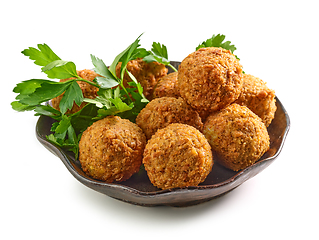 Image showing bowl of falafel balls