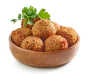 Image showing bowl of fried falafel