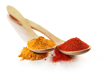 Image showing two spoons of spices