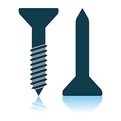 Image showing Icon Of Screw And Nail