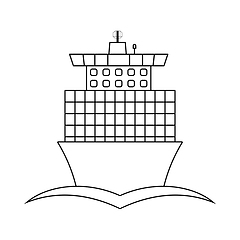 Image showing Container Ship Icon