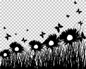 Image showing meadow silhouettes