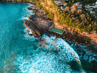 Image showing Views of Whale Beach tidal pool