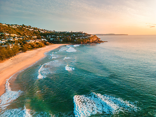 Image showing Views of Whale Beach Northern beaches Australia