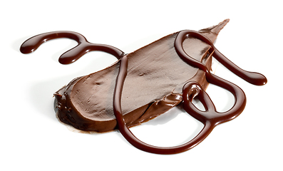 Image showing chocolate cream and sauce