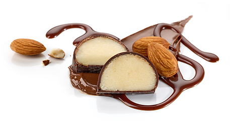 Image showing marzipan and chocolate