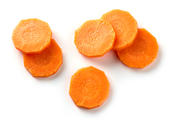 Image showing fresh raw carrot slices