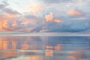 Image showing colorful clouds in sunset