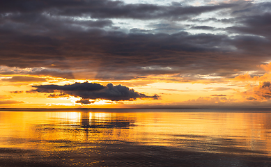 Image showing beautiful gold sunset