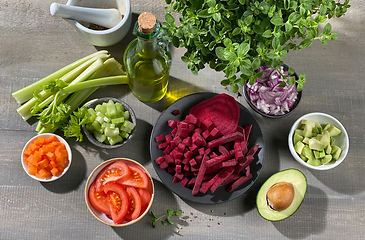 Image showing various fresh raw vegetables