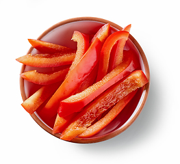 Image showing cuts of red paprika