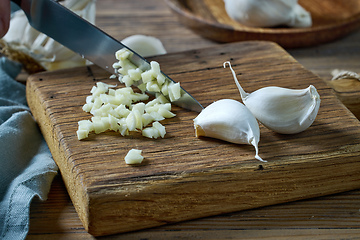Image showing fresh raw chopped garlic