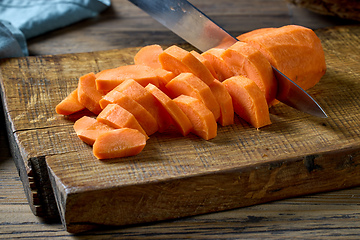 Image showing fresh raw sliced carrot