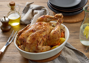 Image showing roasted chicken and vegetables