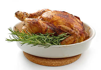 Image showing roasted chicken with rosemary