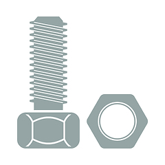 Image showing Icon Of Bolt And Nut