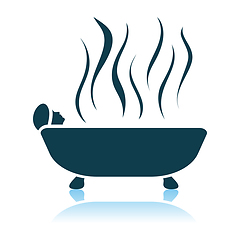 Image showing Woman Lying In Bathtub Icon