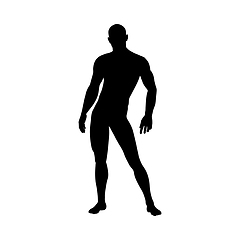 Image showing Standing Pose Man Silhouette