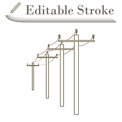 Image showing High Voltage Line Icon