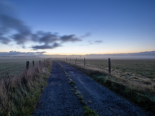 Image showing Misty Dawn over Anglesey 