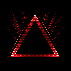 Image showing Neon sign in the shape of a triangle