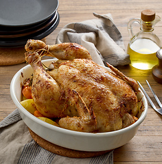 Image showing freshly roasted whole chicken