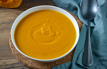 Image showing bowl of pumpkin soup