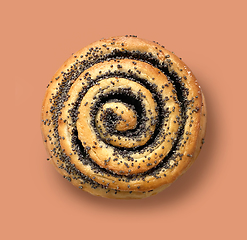 Image showing freshly baked poppy seed bun