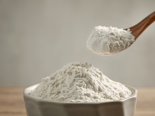 Image showing bowl and spoon of flour