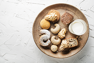 Image showing Cookies and milk