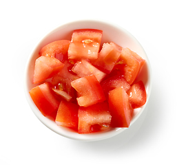 Image showing fresh raw chopped tomato