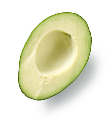 Image showing half of fresh raw avocado