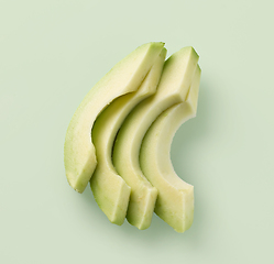 Image showing fresh raw avocado slices