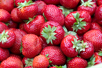 Image showing fresh ripe strawberries