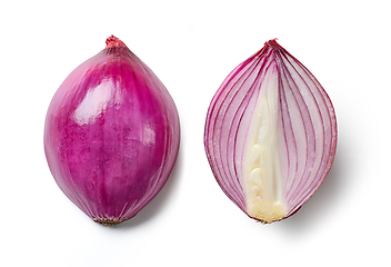 Image showing red onion on white background