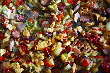 Image showing grilled meat and vegetable 