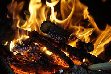 Image showing fire in fireplace