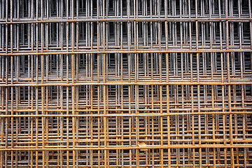 Image showing ferruginous steel grid texture