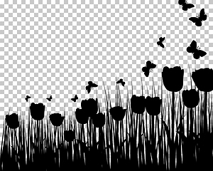 Image showing meadow silhouettes