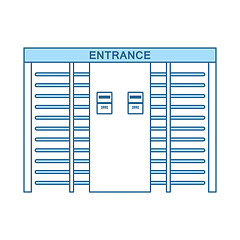 Image showing Stadium Entrance Turnstile Icon