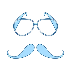 Image showing Glasses And Mustache Icon