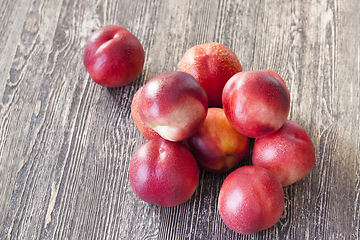 Image showing ripe red peaches