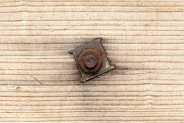 Image showing part of an old wooden door