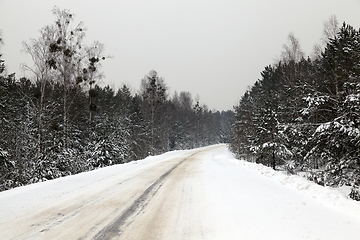 Image showing Road under the snow